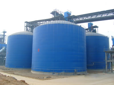 六合水泥钢板库改造